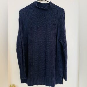 Navy Cable Knit Sweater